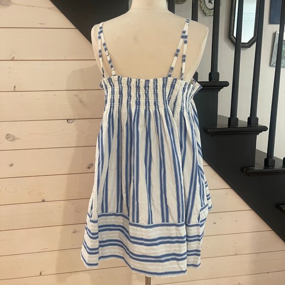 013 Free People Pajama Party Tunic Top Nwot Blue Ivory Combo Size XS - Picture 8 of 13